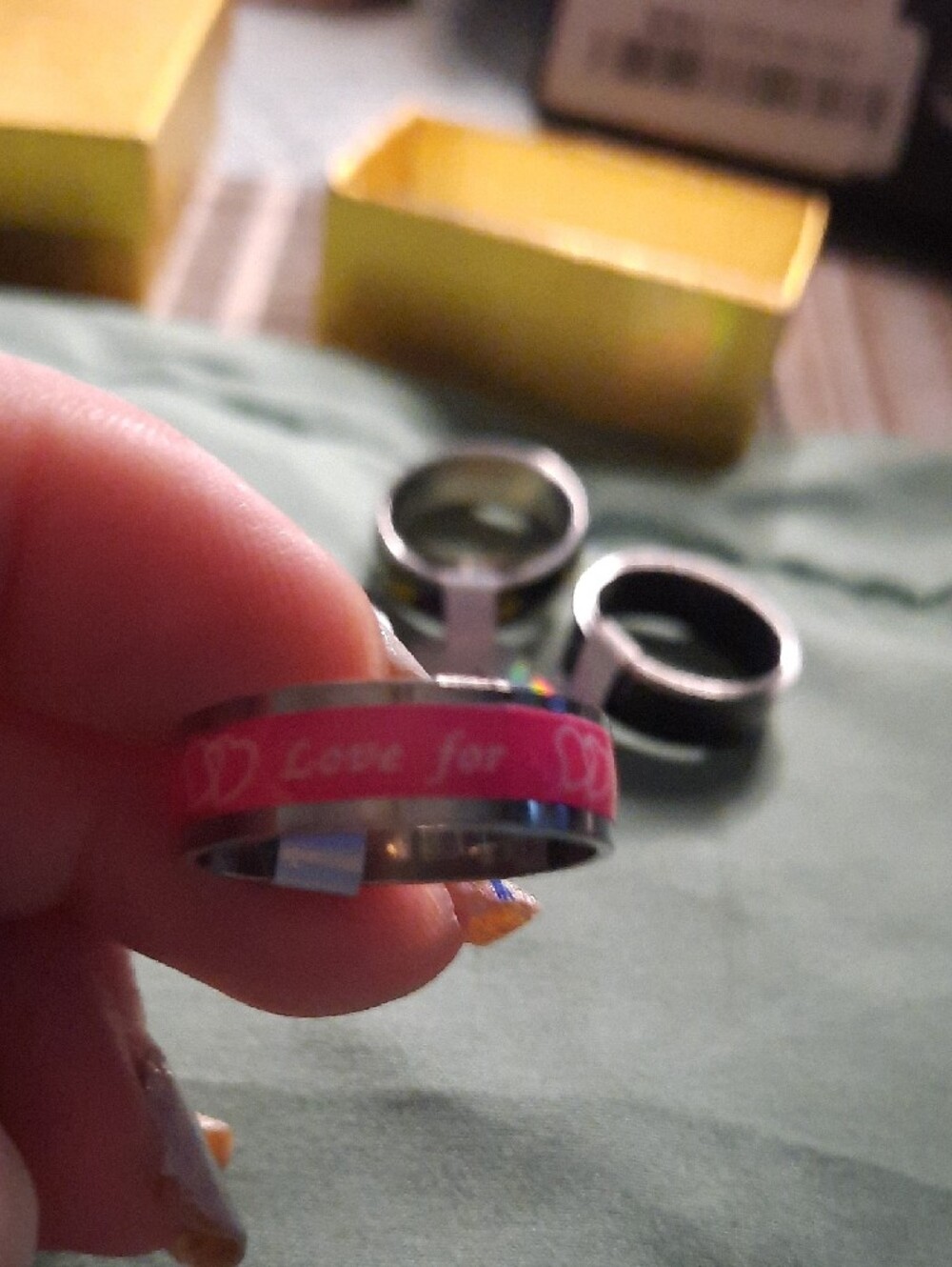 Mixed Metal Band Rings - Assorted Colors - Picture 6 of 8